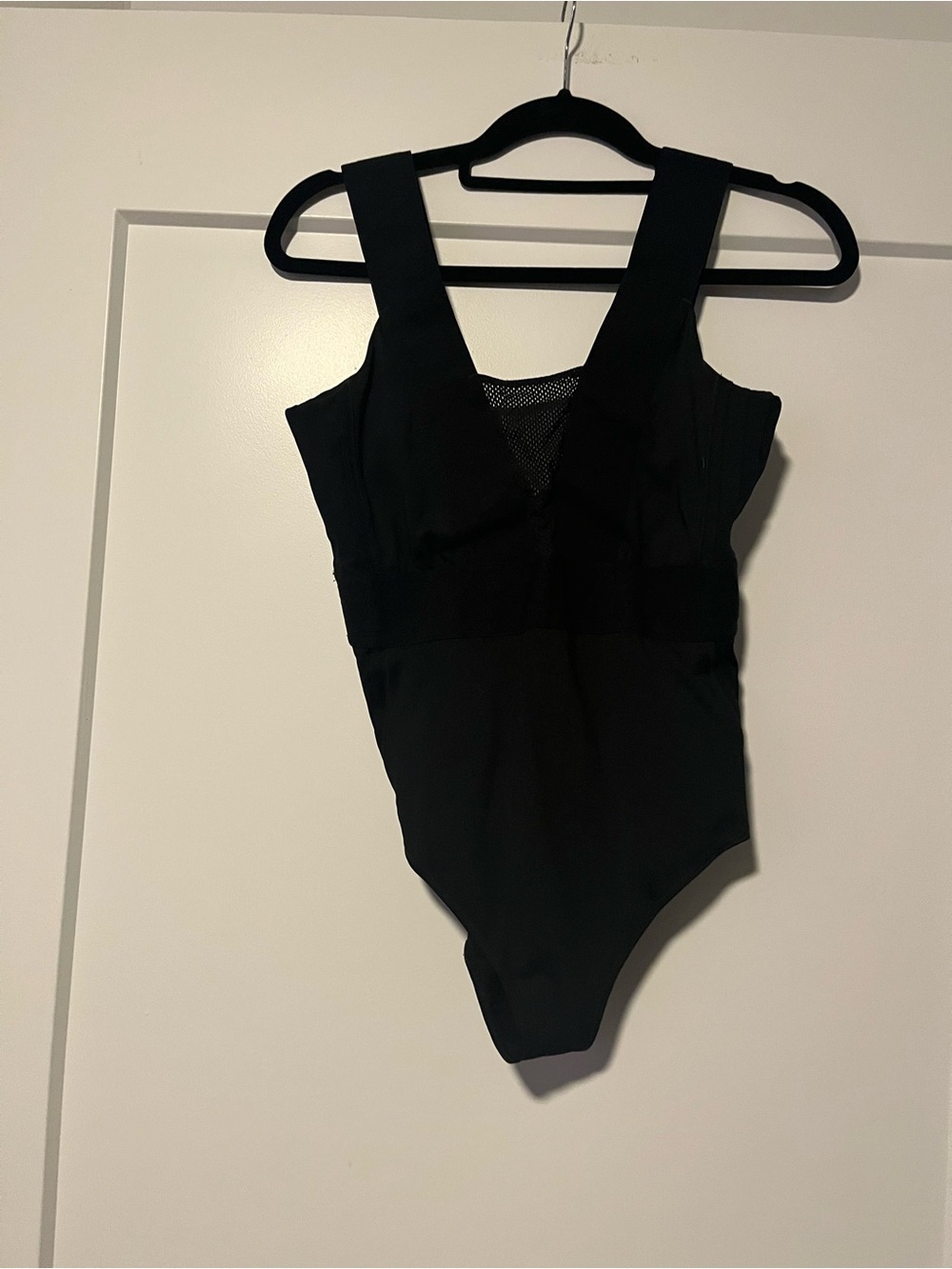 IVY PARK Black Women's One-Piece Swim Bodysuit with Mesh V